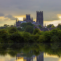 Buy canvas prints of Reflections of Ely Cathedral by Kelly Bailey