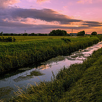 Buy canvas prints of Sunset on the Fens by Kelly Bailey