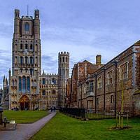 Buy canvas prints of Ely Cathedral on the Green by Kelly Bailey