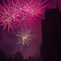 Buy canvas prints of Ely Fireworks by Kelly Bailey