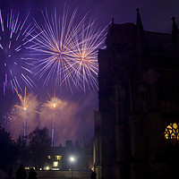 Buy canvas prints of Ely Fireworks 2 by Kelly Bailey