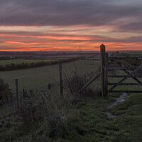 Buy canvas prints of Gate to Devil's dyke by Kelly Bailey