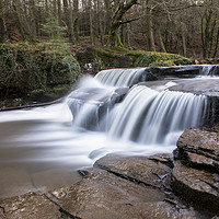 Buy canvas prints of Naturally stepped stone falls - Taf Fechan by Ramas King