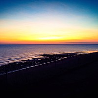 Buy canvas prints of Beautiful Sunrise over cromer by Julie Olbison