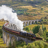 Buy canvas prints of Glenfinnan Viaduct and the Hogwarts Express by Tony Keogh
