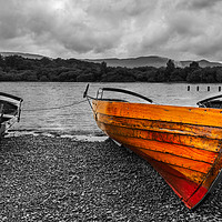 Buy canvas prints of Rowing Boat on Derwent Water by Tony Keogh
