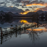 Buy canvas prints of Derwent Water Sunset by Tony Keogh