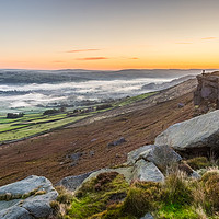 Buy canvas prints of Misty Morning in the Aire Valley by Tony Keogh