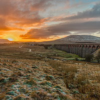 Buy canvas prints of Sunrise at Ribblehead Viaduct by Tony Keogh