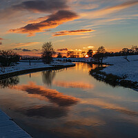 Buy canvas prints of Leeds to Liverpool Canal at Sunset by Tony Keogh