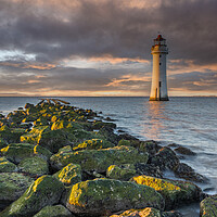 Buy canvas prints of Perch Rock Lighthouse at New Brighton near Liverpo by Tony Keogh