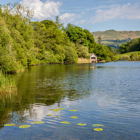Buy canvas prints of Boathouse on Rydal Water by Tony Keogh