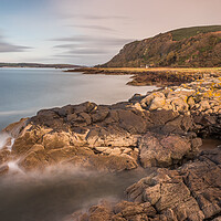 Buy canvas prints of The view north from Portencross Jetty  by Tony Keogh