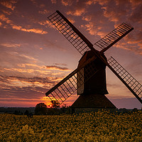 Buy canvas prints of Stevington Windmill at Sunrise by Donnie Canning