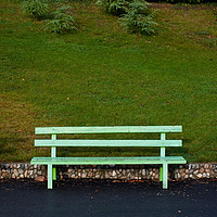 Buy canvas prints of Park benches by Franck Metois