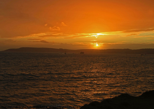 Majestic Plymouth Sound Sunset Picture Board by Graham Nathan