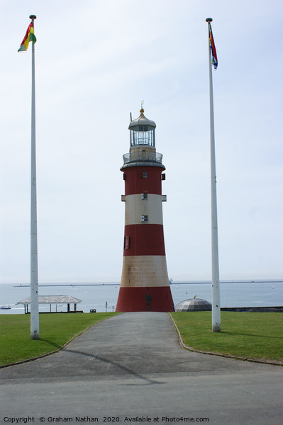 Majestic Eddystone Lighthouse on Plymouth Hoe Picture Board by Graham Nathan