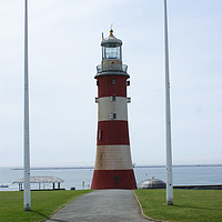 Buy canvas prints of Majestic Eddystone Lighthouse on Plymouth Hoe by Graham Nathan