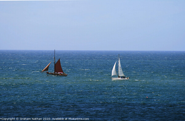 Majestic Sailboats in the English Channel Picture Board by Graham Nathan