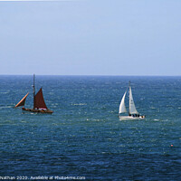 Buy canvas prints of Majestic Sailboats in the English Channel by Graham Nathan