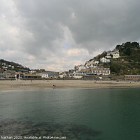 Buy canvas prints of Breathtaking View of Looe Beach by Graham Nathan