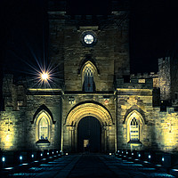 Buy canvas prints of Durham Castle at night by John Stoves