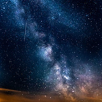 Buy canvas prints of The Milky Way and a shooting Star by John Stoves