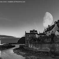 Buy canvas prints of Staithes by night by John Stoves
