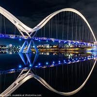 Buy canvas prints of The Infinity Bridge Reflection by John Stoves