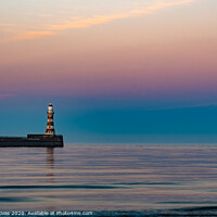 Buy canvas prints of Roker Lighthouse at Sunrise by John Stoves