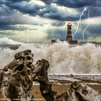 Buy canvas prints of Lighthouse Storm by John Stoves