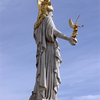 Buy canvas prints of Athena statue, Austrian Parliament Building by Linda More