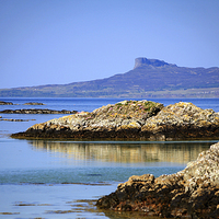Buy canvas prints of Scottish landscape towards Island of Eigg by Linda More
