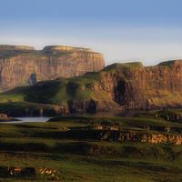 Buy canvas prints of Cliffs and coastline at Eabost, Isle of Skye by Linda More