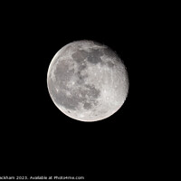 Buy canvas prints of Waning Gibbous Moon over Sheffield by Steve Rackham