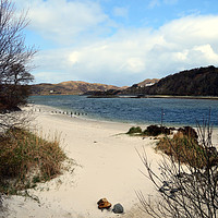 Buy canvas prints of White sands of Morar near Arisaig. West Highlands  by John Sherry