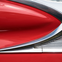 Buy canvas prints of Red, White and chrome Americana by Martin Bennett