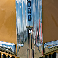 Buy canvas prints of Gold and chrome Ford by Martin Bennett