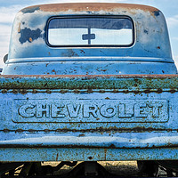 Buy canvas prints of Chevy patina by Martin Bennett