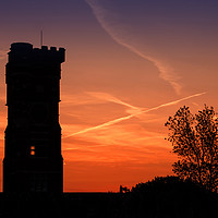 Buy canvas prints of Littlestone Water Tower At Sunset by Scott Stevens
