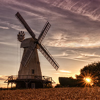 Buy canvas prints of Woodchurch WIndmill Watching The Sun Set by Scott Stevens