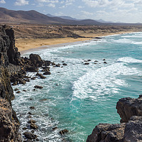 Buy canvas prints of Surfers Beach, El Cotillo, Fuerteventura by John Parker
