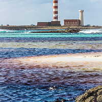 Buy canvas prints of Lighthouse and Stripy Seascape by John Parker