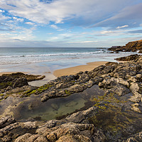 Buy canvas prints of Rock Pools At The Beach by John Parker