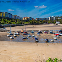 Buy canvas prints of Tenby Harbour At Low Tide by RICHARD MOULT