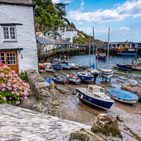 Buy canvas prints of Polperro Harbour In Cornwall by RICHARD MOULT