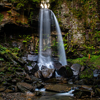 Buy canvas prints of Melin Court Waterfall by RICHARD MOULT