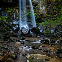 Buy canvas prints of Melin Court Waterfall by RICHARD MOULT