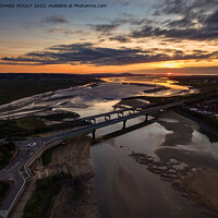 Buy canvas prints of Loughor Estuary Sunset by RICHARD MOULT