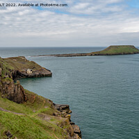 Buy canvas prints of Worms Head at Rhossili on Gower by RICHARD MOULT